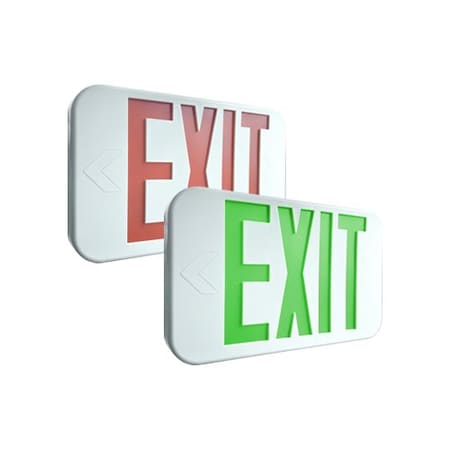 Portor Bi-Color LED Exit Sign and Emergency Light Combo PT-EXL-2